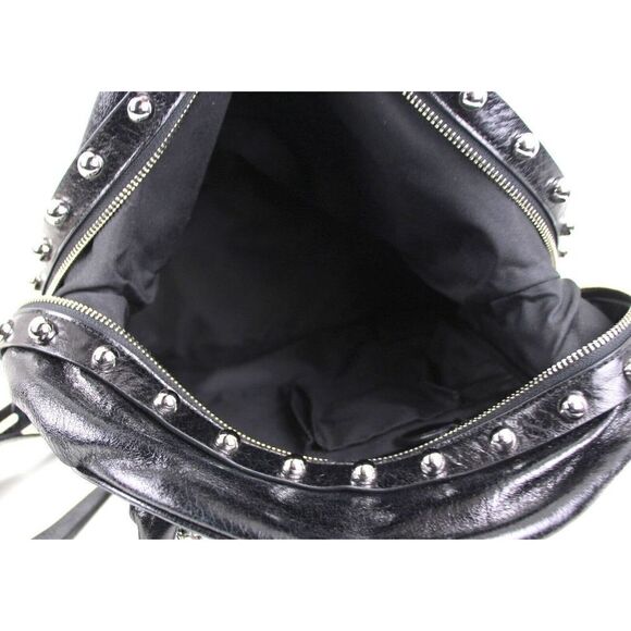 REBECCA MINKOFF BLACK GENUINE LEATHER BACKPACK CONVERTIBLE SHOULDER BAG PURSE - Picture 9 of 13